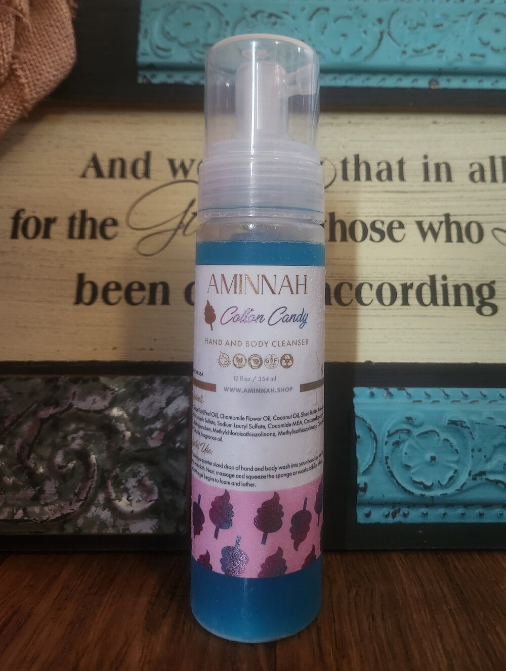 AMINNAH "Cotton Candy" HAND & BODY CLEANSER